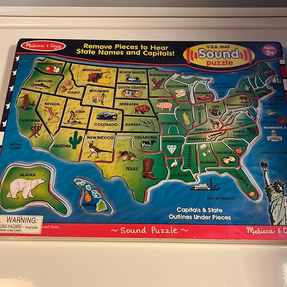 Melissa & Doug USA map sound puzzle - Picture 1 of 10